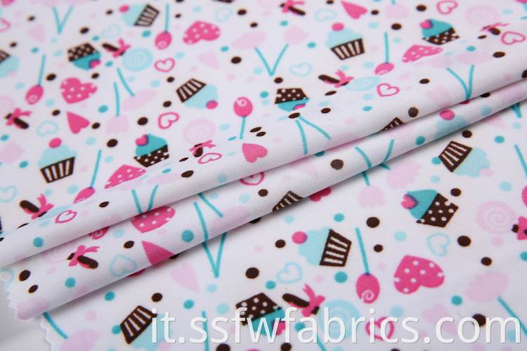 Cute Ice Cream Pattern Fabric